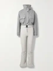 [Cordova] Cordova - The Telluride Belted Two-tone Wool-blend And Twill Ski Suit - Gray - x small x small Gray