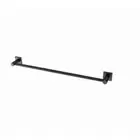 Single Towel Rail 60cm Holder Black Bathroom Rack Square Phoenix Radii RS804MB