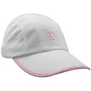 Gizmo Girl Running Hat - Women's Fit - White w/Pink Trim