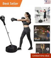 Punching Bag with Stand: Adjustable Height - Boxing Equipment for Teens & Adults