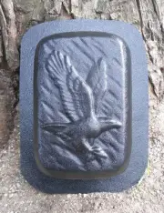 Brick Eagle concrete mold plaster bird mould 9" x 6" x 2"