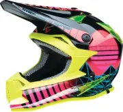 Moose Youth F.I. Vaporwave MIPS Off-Road Helmet Black/Pink/Yellow Large