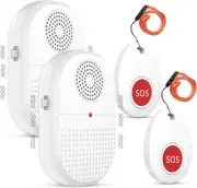 Wireless Caregiver Pager Vibration Alert System, SOS Emergency Call Button Alarm