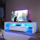 1800mm TV Cabinet 2 Drawers Entertainment Unit Storage Stand UV High gloss White
