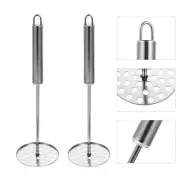 2 Pcs Mashed Potatoes Masher Manual Meat Grinder Garlic Crusher Baby