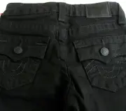 True Religion Boys Superfly Geno Black Jeans Flap Back pockets Size 4
