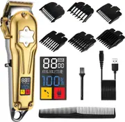 SURKER Hair Clippers Beard Trimmer for Men Professional Hair Trimmer Cordless Barbers Grooming Kit Rechargeable (Silver)