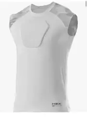 McDavid 7610 Hexpad Hex sternum body shirt white Camo Adult Medium 36-40”