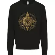A Fantasy Gold Compass Kids Sweatshirt Jumper