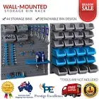 44 Bin Wall Mounted Rack Storage Organizer Shed Work Bench Workshop Garage Board