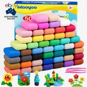 Air Dry Clay, Modelling Clay for Kids, 50 Colors DIY Molding Magic Clay for with