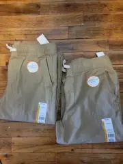 New Boys Wonder Nation Uniform Pants Pull On Urban Khaki Pants Tan Large 10-12