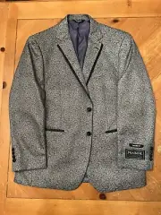Jos A Bank 44R Dinner Jacket, Blazer - Tailored Fit - GREY