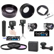 GOPRO HERO5 BLACK WIDE ANGLE LENS+TELEPHOTO ZOOM LENS +3 FILTER KIT + SPORT GRIP