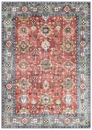 Soluna Moroccan Bold Elegant & Machine Washable in Red Rug