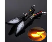 Universal Motorcycle Amber Indicator LED Turn Signal Light: black