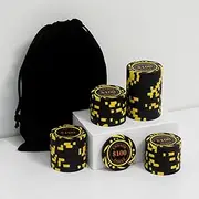 Nmroim 13.5 Grams Clay Poker Chips Casino Poker Chips Asy to Recognize Numbered Chips 40mm Large Chips, Pack of 50 Pieces