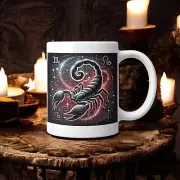 "Scorpio Zodiac Mug - Celestial Astrology Coffee Cup Gift"