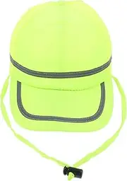 [Hoement] Reflective Safety Helmet Sun Hats for Men Sun Hat for Men Sunshade Hat Hard Hats for Men Caps for Men Shade Hats for Men Men;s Sun Hats Reflective Hard Hat Yellow Plastic