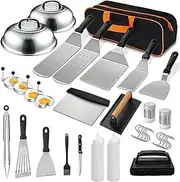 35-Piece Griddle Accessories Kit for Blackstone & Camp Chef – Complete Flat Top Grill Tool Set with Silicone Mat, Spatulas, Basting Cover – Ideal for Outdoor BBQ, Camping, and Cooking