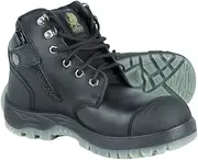 [CANURA WORK] 130mm Nubuck Leather Steel Toe Safety Boot with Side Zip. 30 days comfort guarantee