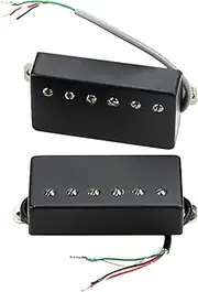 ULDIGI 2pcs Black Matte Guitar Dual Pickup Gmb227 Music Instrument Supplies Electric Guitar Case Bass Guitar Case Piezoelectric Electric Guitar Bag Acoustic Pickups Guitars Metal