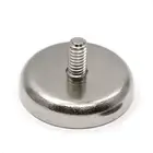 1X Strong 68kg Neo Pot Magnet MALE Thread 42mm M8 | Neodymium Shallow Magnet