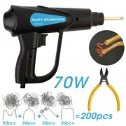 Hot Stapler Gun Plastic Repair Car Bumper Crack Welding Welder Gun 200Pcs Staple