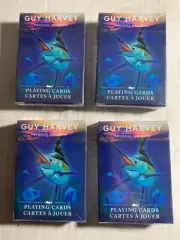 Guy Harvey *4 PACK* Casino Quality Playing Cards Deck 56 Fish Swordfish Turtle