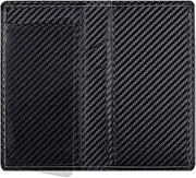 [GNEGNI] Leather Checkbook Cover with Pen Holder and Built-in Divider Basic Checkbook Holder Case for Men&Women