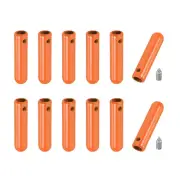 12 Pcs Shoelace Tips with Screw, Alloy 25mm Aglets End Tip for DIY, Orange