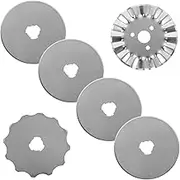 Beatifufu 6 Pack Quilting Rotary Blades Titanium Plate Replacement Blades for Sewing Machines