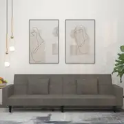 2-Seater Sofa Bed with Two Pillows Settee Couch Living Room Velvet vidaXL
