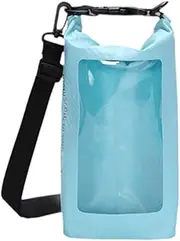 Dry Bag Waterproof Phone Case Waterproof Bag Roll Top Sack for Swimming Boating Fishing, Light Blue
