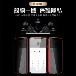 iPhone XR 防窺金屬全包覆磁吸雙面玻璃手機保護殼(iPhoneXR手機殼 iPhoneXR保護殼)