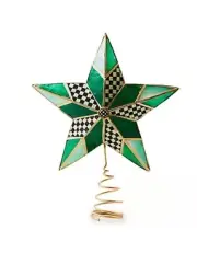 Mackenzie Childs Emerald Luxe Capiz Tree Topper 10.5” Tall