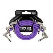 Ernie Ball Flex Patch Cable 12in - Purple - 3 Pack