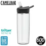 【CAMELBAK 美國 600ML EDDY+多水吸管水瓶RENEW《晶透白》】CB2466101060/水/悠遊山水