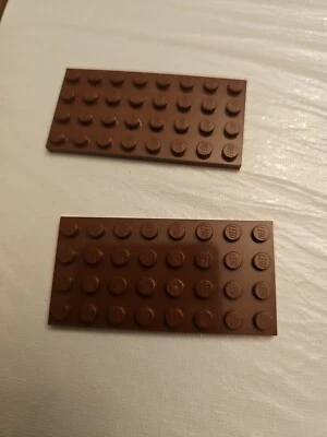 NEW LEGO 2X REDDISH BROWN PLATE 4X8 #3035.