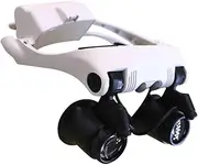 LOLIPPYY Lighted Magnifying Glass Bench Magnifier Clip on Magnifying Glasses Clip on Magnifiers for Magnifier with Light Jewelry Loupes Magnifying Lamp Optical Magnifying Glasses White