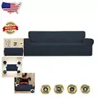 Machine Washable Dark Blue Stretch Sofa Slipcover - Perfect for Family Homes