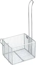 qwmvhfg， Stainless Steel Vertical Handle Small French Fries Grid Frying Basket Colander Filter Frying Frame Restaurant Kitchen Hotel