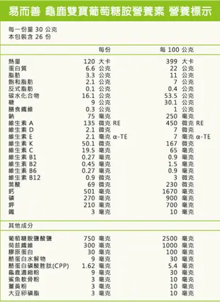 【HOMED】 易而善 龜鹿雙寶葡萄糖胺營養素700g/罐 (9.3折)