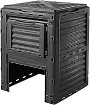 Groverdi 290L Compost Bin Recycle Composter Food Waste Kitchen Outdoor Garden Composting Box Black
