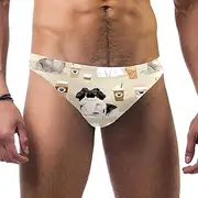 [VBFOFBV] Jammers Swimsuit for Men & Boys, Competition Swim Suit, Cartoon Animal Dog Shih Tzu