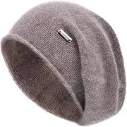 [jaxmonoy] Cashmere Slouchy Knit Beanie Hat for Women Winter Soft Warm Ladies Wool Knitted Skull Beanies Cap