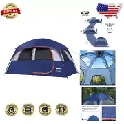 Spacious 6-Person Waterproof Family Camping Tent with Quick Setup & Carry Bag