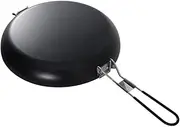 MOBUTOFU Non-Stick Frying Pan 1pc Folding Cooking Pot Outdoor Camping Pot Iron Saucepan Lightweight Cookware