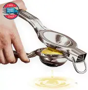 Lemon Squeezer - Large Stainless-Steel Manual Citrus Juicer for Lime J
