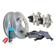 Rear Wheel Bearing Hub Ass + Brake Rotor Pad Kit for Toyota Corolla ZZE122 ABS